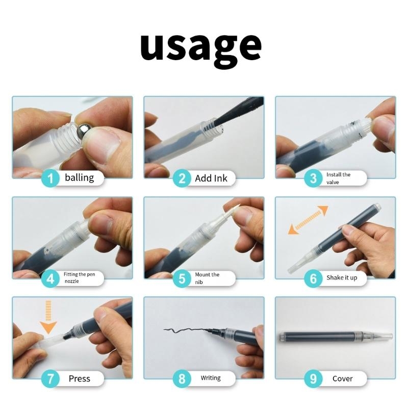 Midsole Marker Paint - W89C 6pcs recargable Cepillo vacío Pen